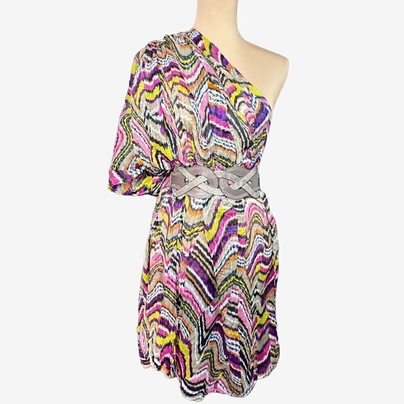 NWT Amrita Singh Chiffon Multicolor Wavy Pattern Scarf Beach Cover-Up Sarong - Picture 7 of 13